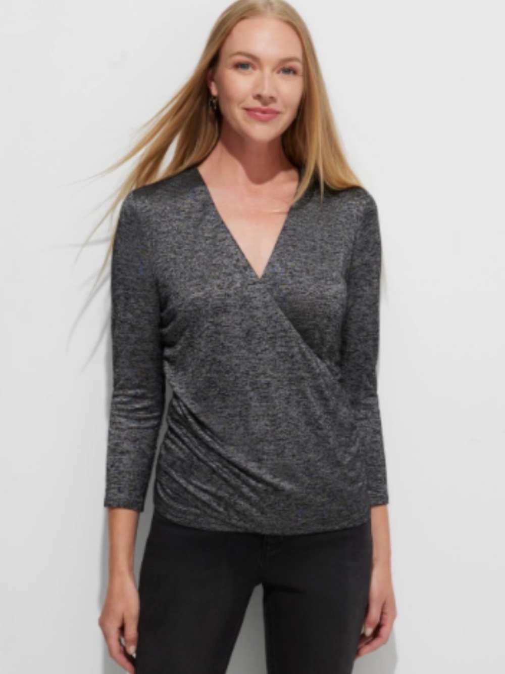 WHBM Surplice 3/4-Sleeve
Tee TOP/BLOUSE